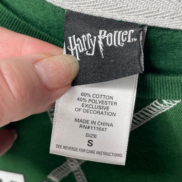 Harry Potter Wizarding World Green Slytherin Snake Sweatshirt S - Picture 6 of 10